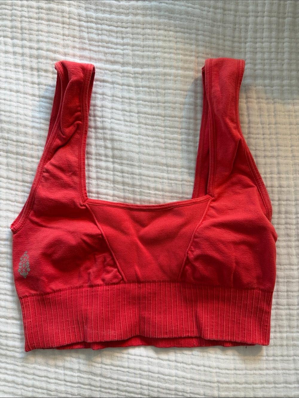 FP Movement by Free People Red Scoop-Neck Sports Bra